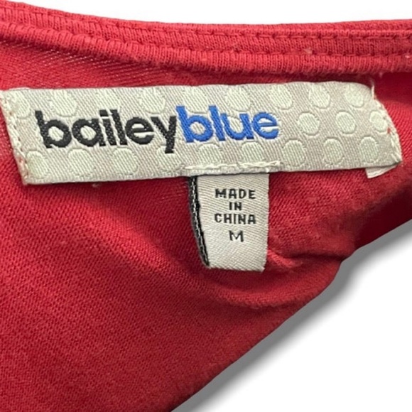 Red Maxi Dress with Beaded Neckline sz Med - Picture 5 of 5